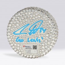 Auston Matthews Toronto Maple Leafs Autographed Fanatics Authentic Swarovski Crystal Hockey Puck with Go Leafs! Inscription - Art by Rock On Sports