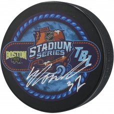 Yanni Gourde Tampa Bay Lightning Autographed Fanatics Authentic 2026 Stadium Series Dueling Hockey Puck