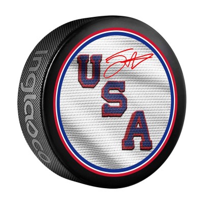 Jack Eichel Team USA Autographed Fanatics Authentic 2026 Winter Olympics Hockey Puck