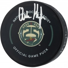 Quinn Hughes Minnesota Wild Autographed Fanatics Authentic 25th Anniversary Official Game Puck