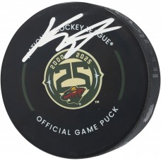 Kirill Kaprizov Minnesota Wild Autographed Fanatics Authentic 25th Anniversary Official Game Puck