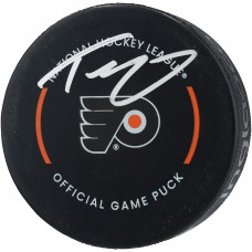 Trevor Zegras Philadelphia Flyers Autographed Fanatics Authentic Official Game Puck