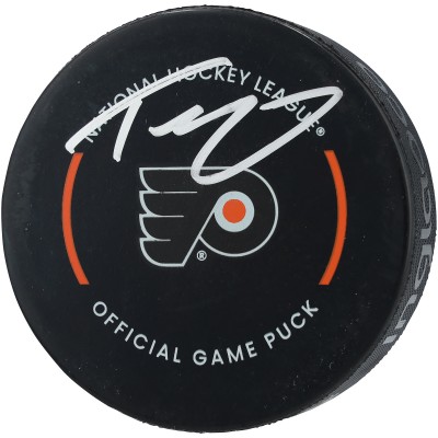 Trevor Zegras Philadelphia Flyers Autographed Fanatics Authentic Official Game Puck