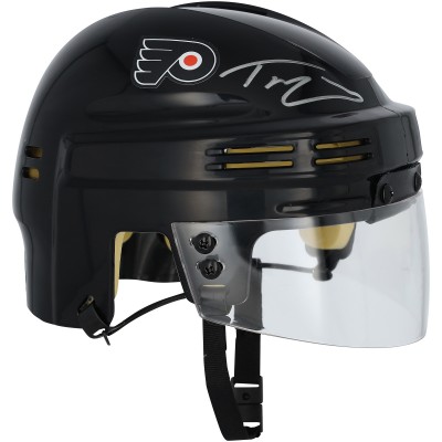 Trevor Zegras Philadelphia Flyers Autographed Fanatics Authentic Black Mini Helmet