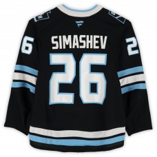 Dmitry Simashev Utah Mammoth Fanatics Authentic Game-Used #26 Black Set 1 Jersey from Multiple Games Between October 15, 2025 & January 9, 2026