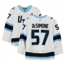 Nick DeSimone Utah Mammoth Fanatics Authentic Game-Used #57 White Set 1 Jersey from Multiple Games Between October 9 & December 6, 2025