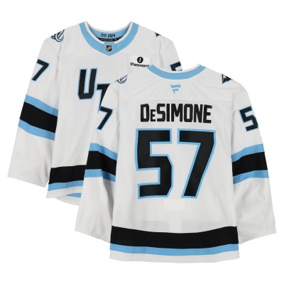 Nick DeSimone Utah Mammoth Fanatics Authentic Game-Used #57 White Set 1 Jersey from Multiple Games Between October 9 & December 6, 2025