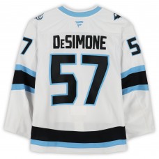 Nick DeSimone Utah Mammoth Fanatics Authentic Game-Used #57 White Set 1 Jersey from Multiple Games Between October 9 & December 6, 2025