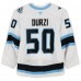 Sean Durzi Utah Mammoth Fanatics Authentic Game-Used #50 White Set 1 Jersey from Multiple Games Between October 9 & December 6, 2025