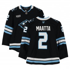 Olli Maatta Utah Mammoth Fanatics Authentic Game-Used #2 Black Set 1 Jersey from Multiple Games Between October 15, 2025 & January 9, 2026
