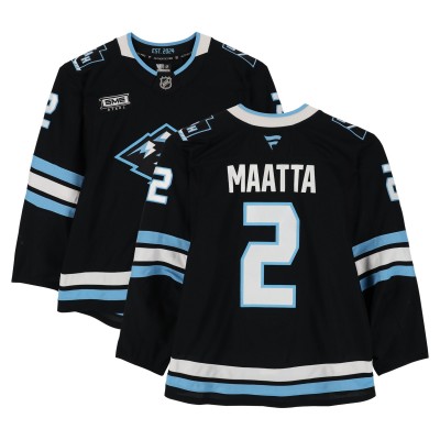 Olli Maatta Utah Mammoth Fanatics Authentic Game-Used #2 Black Set 1 Jersey from Multiple Games Between October 15, 2025 & January 9, 2026