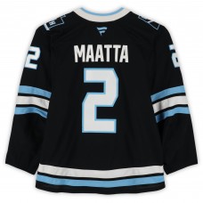 Olli Maatta Utah Mammoth Fanatics Authentic Game-Used #2 Black Set 1 Jersey from Multiple Games Between October 15, 2025 & January 9, 2026