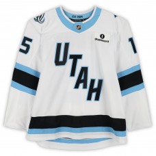 Alexander Kerfoot Utah Mammoth Fanatics Authentic Game-Used #15 White Set 1 Jersey from Multiple Games Between October 9 & December 6, 2025