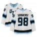 Mikhail Sergachev Utah Mammoth Fanatics Authentic Game-Used #98 White Set 1 Jersey from Multiple Games Between October 9 & December 23, 2025