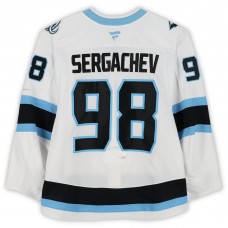 Mikhail Sergachev Utah Mammoth Fanatics Authentic Game-Used #98 White Set 1 Jersey from Multiple Games Between October 9 & December 23, 2025