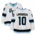 Maveric Lamoureux Utah Mammoth Fanatics Authentic Game-Used #10 White Set 1 Jersey from Multiple Games Between October 9 & December 6, 2025