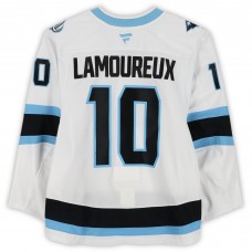 Maveric Lamoureux Utah Mammoth Fanatics Authentic Game-Used #10 White Set 1 Jersey from Multiple Games Between October 9 & December 6, 2025
