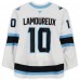 Maveric Lamoureux Utah Mammoth Fanatics Authentic Game-Used #10 White Set 1 Jersey from Multiple Games Between October 9 & December 6, 2025
