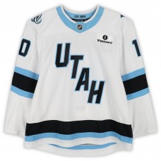 Maveric Lamoureux Utah Mammoth Fanatics Authentic Game-Used #10 White Set 1 Jersey from Multiple Games Between October 9 & December 6, 2025