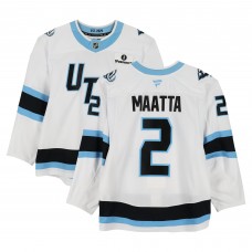 Olli Maatta Utah Mammoth Fanatics Authentic Game-Used #2 White Set 1 Jersey from Multiple Games Between October 9 & December 6, 2025