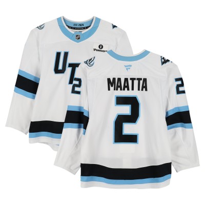 Olli Maatta Utah Mammoth Fanatics Authentic Game-Used #2 White Set 1 Jersey from Multiple Games Between October 9 & December 6, 2025