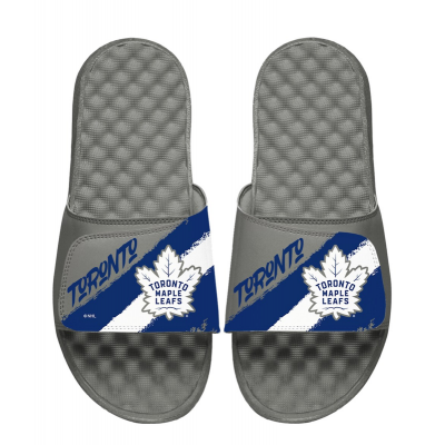 Unisex Toronto Maple Leafs ISlide Paint Stripes Slide Sandals