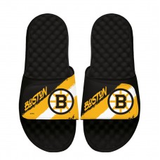 Unisex Boston Bruins ISlide Paint Stripes Slide Sandals