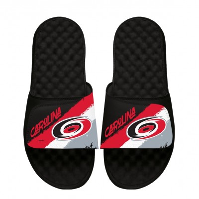 Unisex Carolina Hurricanes ISlide Paint Stripes Slide Sandals