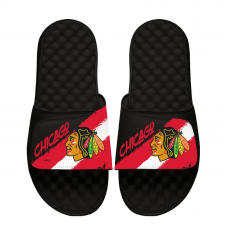 Unisex Chicago Blackhawks ISlide Paint Stripes Slide Sandals Unisex Chicago Blackhawks ISlide Paint Stripes Slide Sandals