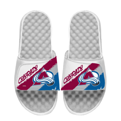 Unisex Colorado Avalanche ISlide Paint Stripes Slide Sandals
