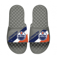 Unisex Edmonton Oilers ISlide Paint Stripes Slide Sandals