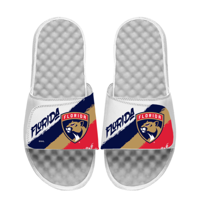 Unisex Florida Panthers ISlide Paint Stripes Slide Sandals