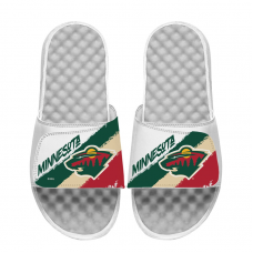 Unisex Minnesota Wild ISlide Paint Stripes Slide Sandals