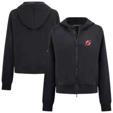 Женская толстовка New Jersey Devils Levelwear Black Judd Raglan Full-Zip