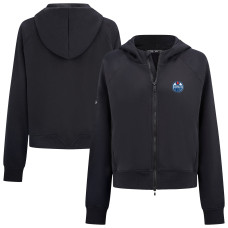 Женская толстовка Edmonton Oilers Levelwear Black Judd Raglan Full-Zip Женская толстовка Edmonton Oilers Levelwear Black Judd Raglan Full-Zip