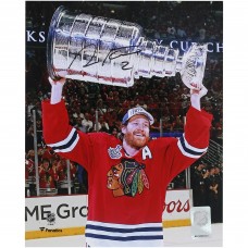 Duncan Keith Chicago Blackhawks Autographed Fanatics Authentic 8 x 10 2015 Stanley Cup Champions Raising Cup Photograph