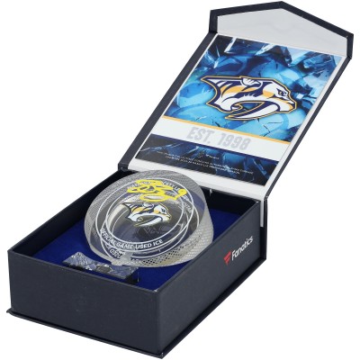 Filip Forsberg Nashville Predators Autographed Fanatics Authentic Crystal Puck - Filled with Ice from the 2024-25 Season