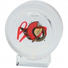 Brady Tkachuk Ottawa Senators Autographed Fanatics Authentic Crystal Puck - Filled with Ice from the 2024-25 Season