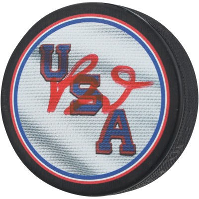 Brady Tkachuk Team USA Autographed Fanatics Authentic 2026 Winter Olympics Hockey Puck