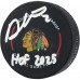 Duncan Keith Chicago Blackhawks Autographed Fanatics Authentic Official Game Puck with HOF 2025 Inscription