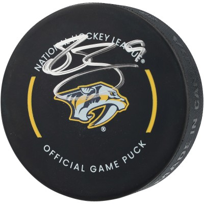 Filip Forsberg Nashville Predators Autographed Fanatics Authentic Official Game Puck