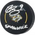 Filip Forsberg Nashville Predators Autographed Fanatics Authentic Official Game Puck with Smashville Inscription