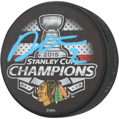 Duncan Keith Chicago Blackhawks Autographed Fanatics Authentic 2015 Stanley Cup Champions Hockey Puck