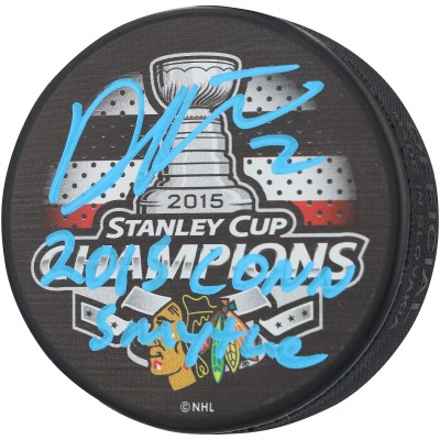 Duncan Keith Chicago Blackhawks Autographed Fanatics Authentic 2015 Stanley Cup Champions Hockey Puck with 2015 Conn Smythe Inscription