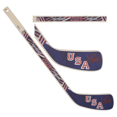 Connor Hellebuyck Team USA Autographed Fanatics Authentic 2026 Winter Olympics Mini Wood Stick
