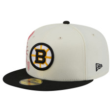 Бейсболка Boston Bruins New Era Cream/Black Localized Stitched 59FIFTY