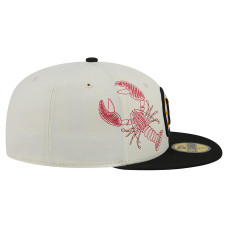 Бейсболка Boston Bruins New Era Cream/Black Localized Stitched 59FIFTY