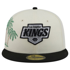 Бейсболка Los Angeles Kings New Era Cream/Black Localized Stitched 59FIFTY