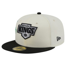 Бейсболка Los Angeles Kings New Era Cream/Black Localized Stitched 59FIFTY