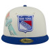 Бейсболка New York Rangers New Era Cream/Blue Localized Stitched 59FIFTY